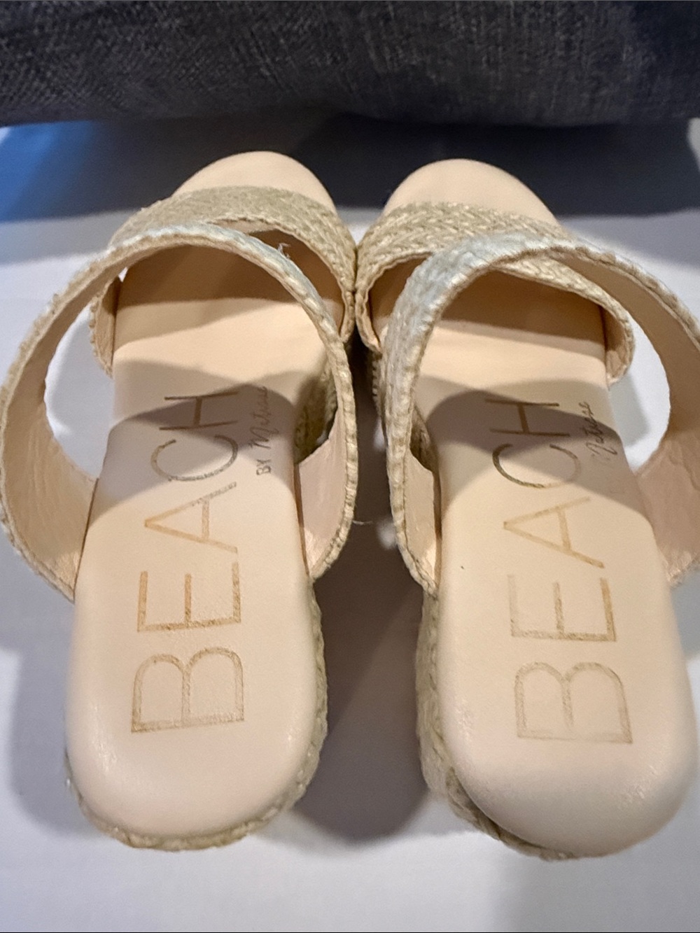 Vacation Ready Matisse Natural Braided Double-Strap Slide Sandals - Picture 6 of 8